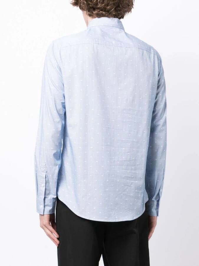 Armani Exchange Overhemd met stippen Blauw