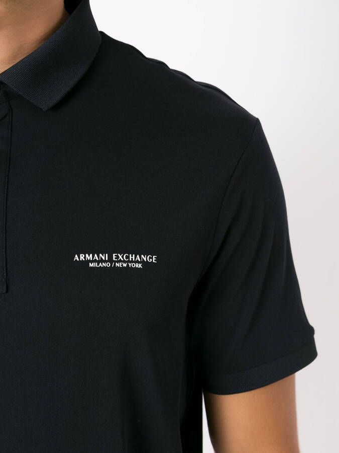Armani Exchange Poloshirt met logoprint Blauw