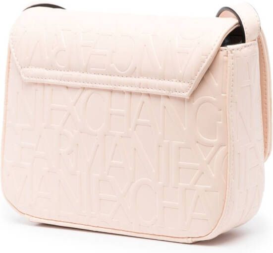 Armani Exchange Schoudertas met logo-reliëf Roze