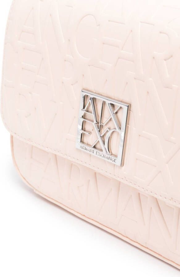 Armani Exchange Schoudertas met logo-reliëf Roze