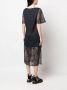 Armani Exchange Midi-jurk met doorschijnende laag Blauw - Thumbnail 4
