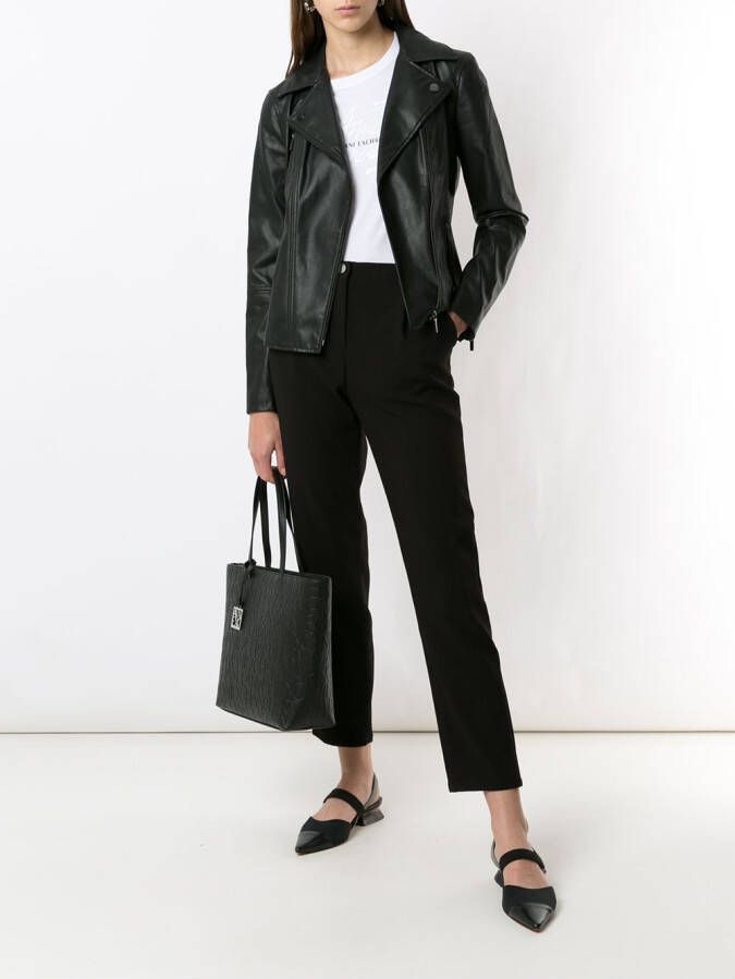 Armani Exchange Shopper met logo-reliëf Zwart
