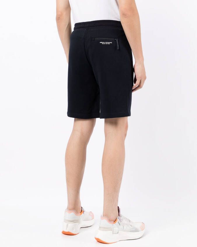 Armani Exchange Shorts met logoprint Blauw