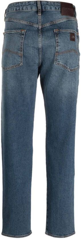 Armani Exchange Jeans met toelopende pijpen Blauw