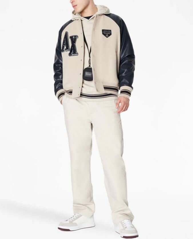 Armani Exchange Hoodie met trekkoord Beige