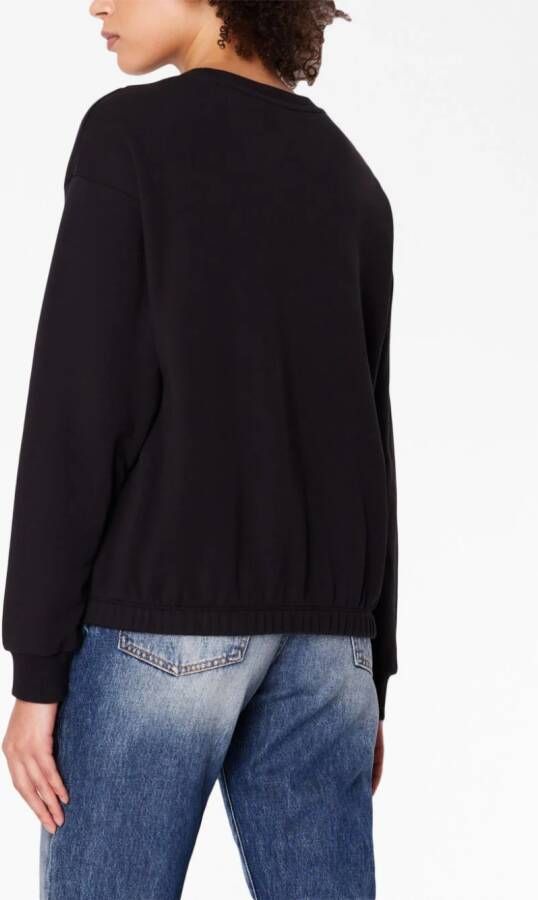 Armani Exchange Sweater met geborduurd logo Zwart