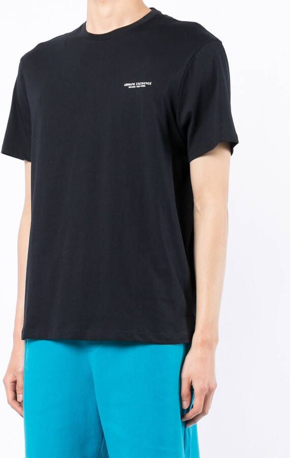 Armani Exchange T-shirt met logoprint Blauw
