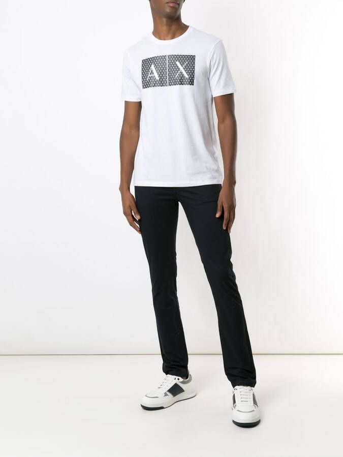 Armani Exchange T-shirt met logoprint Wit