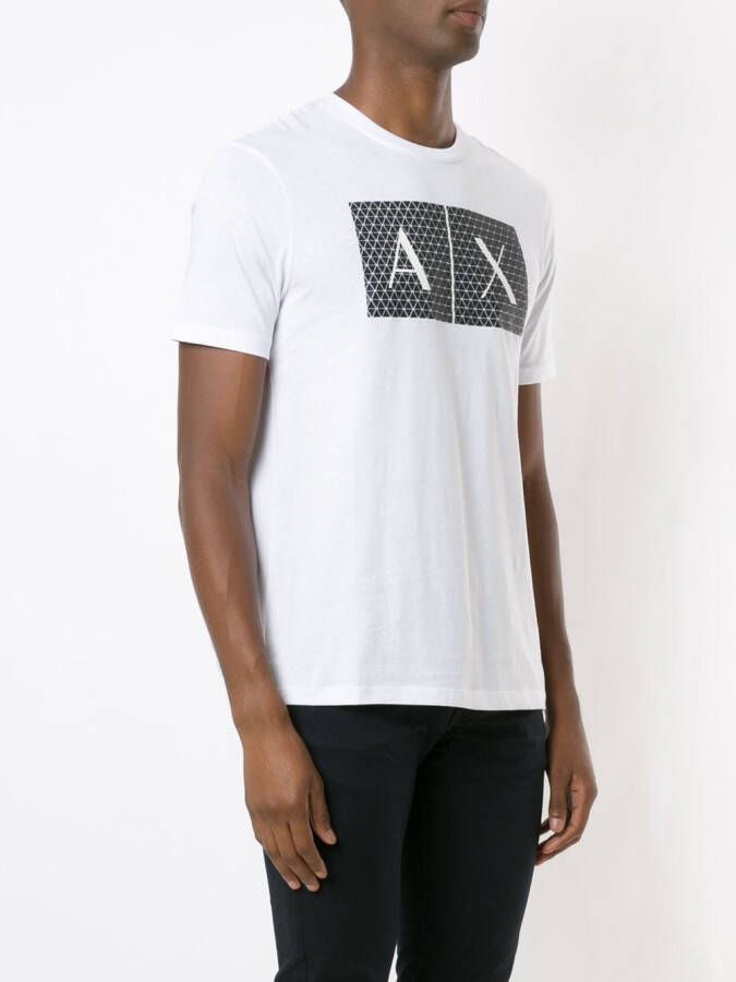 Armani Exchange T-shirt met logoprint Wit