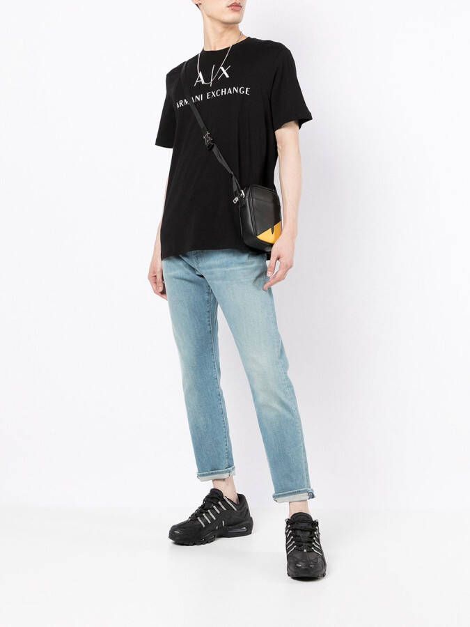 Armani Exchange T-shirt met logoprint Zwart