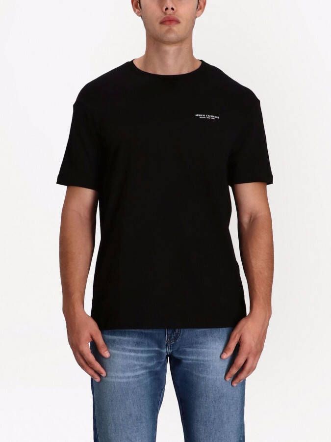 Armani Exchange T-shirt met logoprint Zwart
