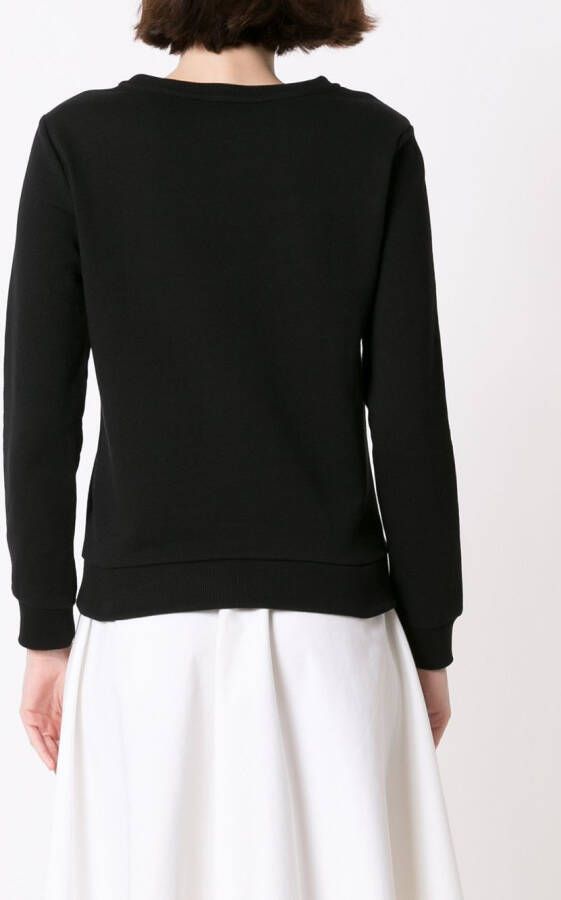 Armani Exchange Katoenen sweater met logoprint Zwart