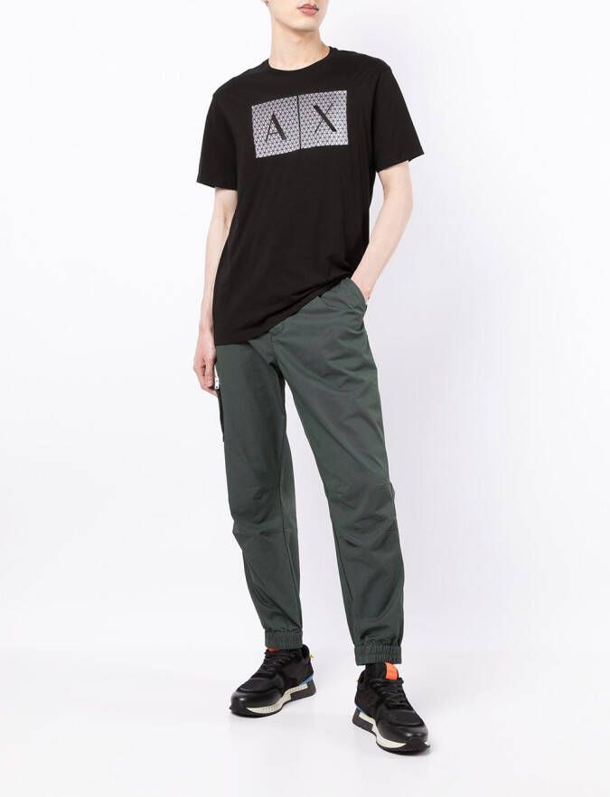 Armani Exchange T-shirt met logoprint Zwart