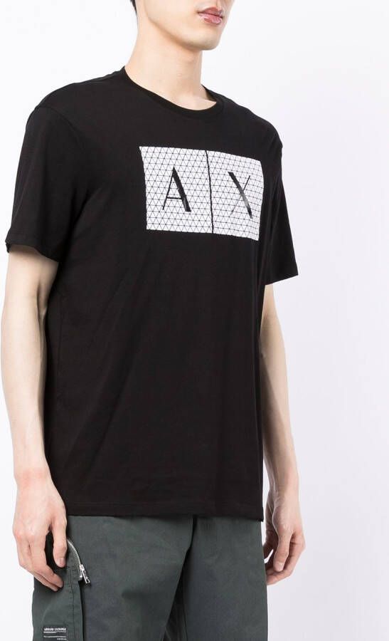 Armani Exchange T-shirt met logoprint Zwart