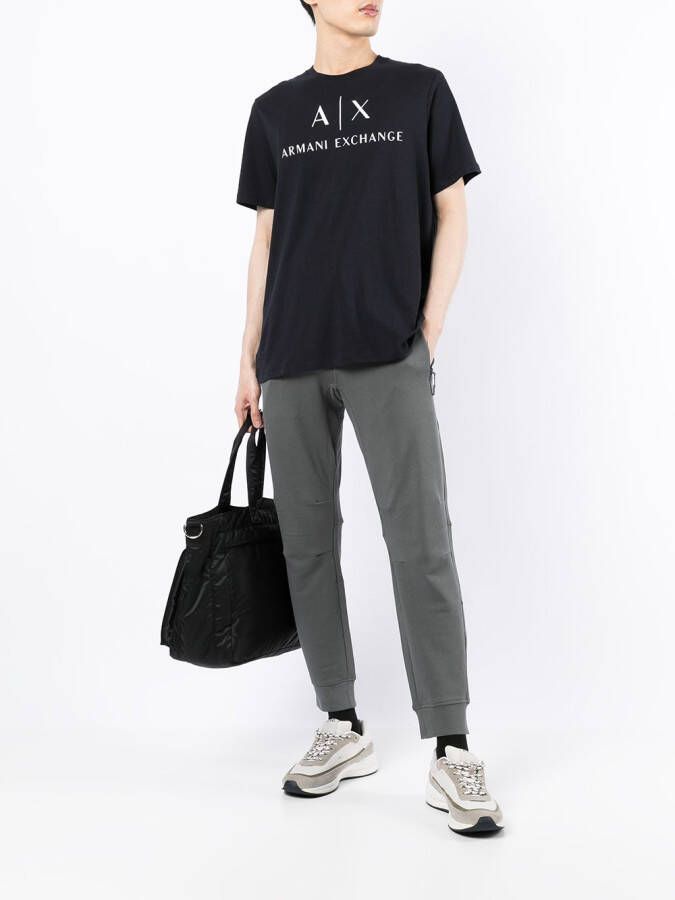 Armani Exchange T-shirt met logoprint Zwart