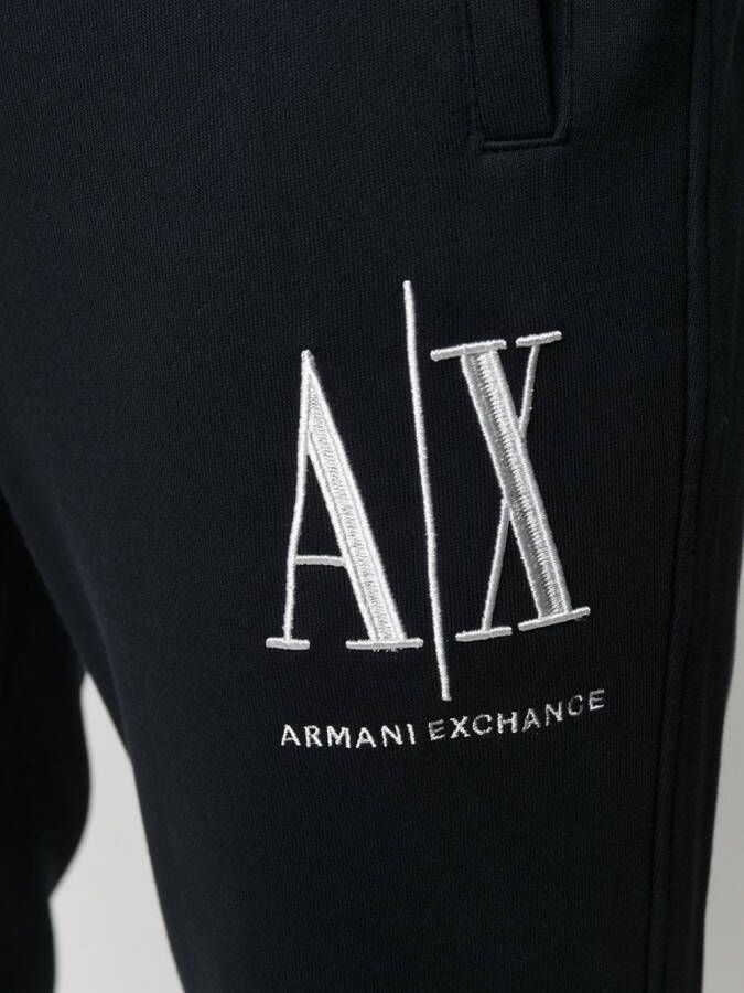 Armani Exchange Trainingsbroek met geborduurd logo Blauw