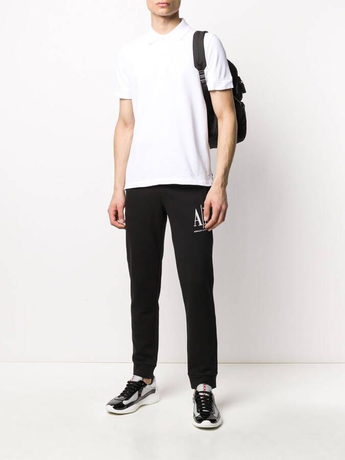 Armani Exchange Trainingsbroek met geborduurd logo Zwart