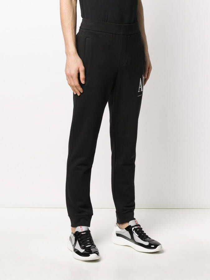 Armani Exchange Trainingsbroek met geborduurd logo Zwart