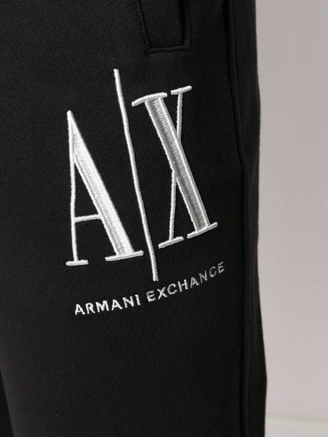 Armani Exchange Trainingsbroek met geborduurd logo Zwart
