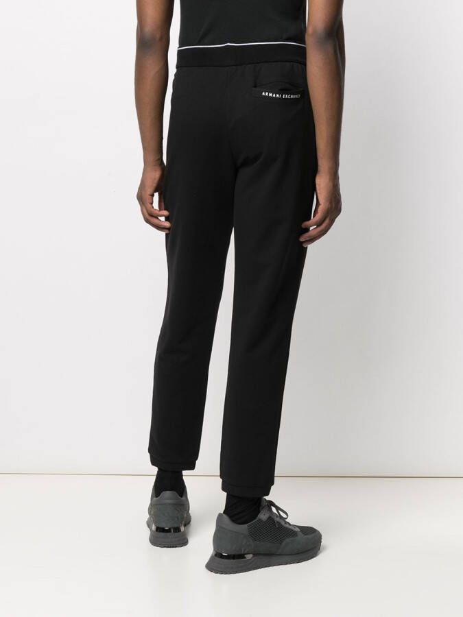 Armani Exchange Trainingsbroek met gerafelde afwerking Zwart