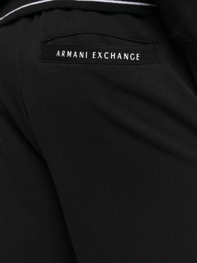 Armani Exchange Trainingsbroek met gerafelde afwerking Zwart