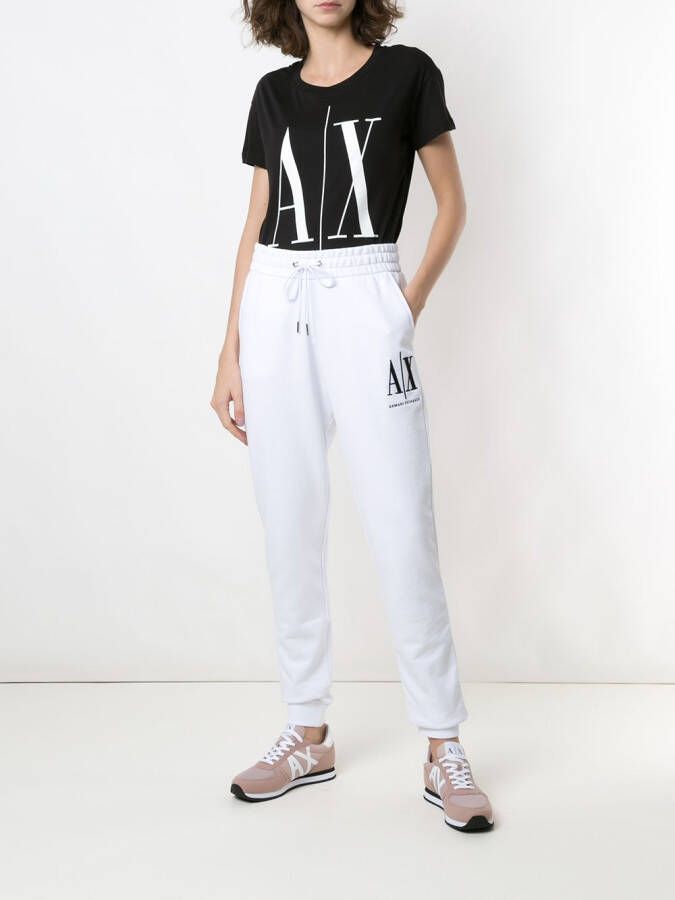 Armani Exchange Trainingsbroek met logo Wit