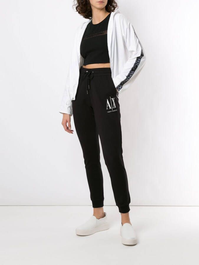 Armani Exchange Trainingsbroek met logo Zwart