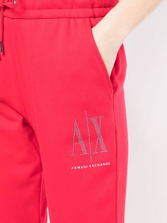 Armani Exchange Trainingsbroek met logoprint Rood