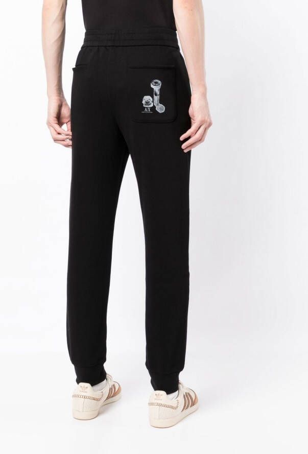 Armani Exchange Trainingsbroek met logoprint Zwart