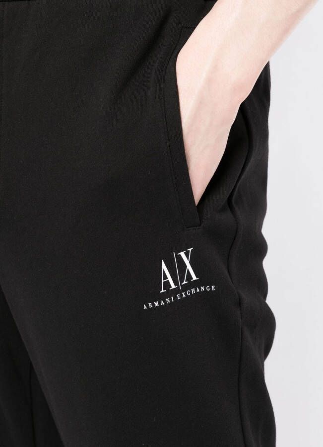 Armani Exchange Trainingsbroek met logoprint Zwart