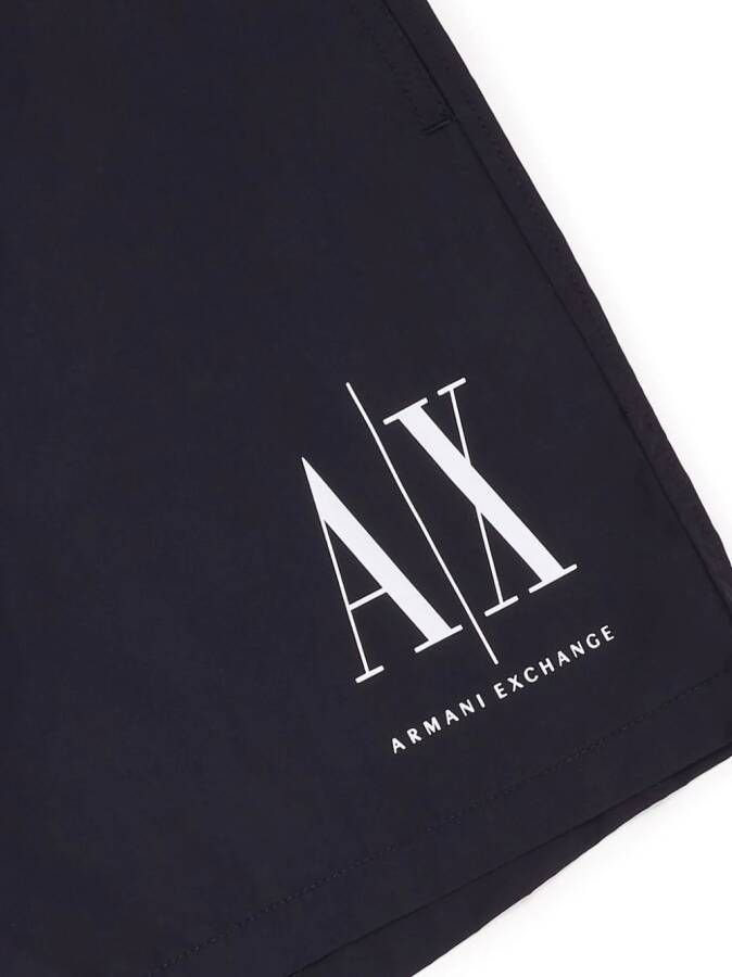 Armani Exchange Zwembroek met logoprint Blauw