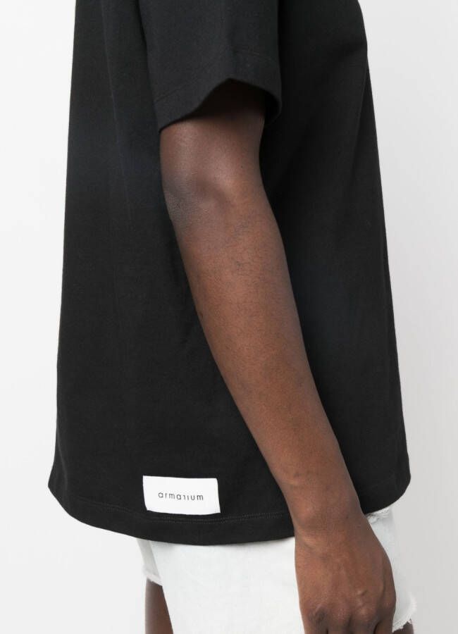 ARMARIUM T-shirt met logopatch Zwart
