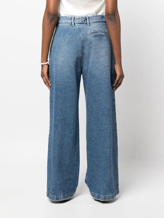 ARMARIUM Jeans met wijde pijpen Blauw