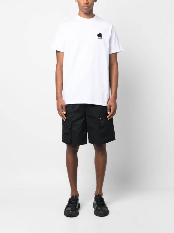Arte Antwerp T-shirt met geborduurd logo Wit