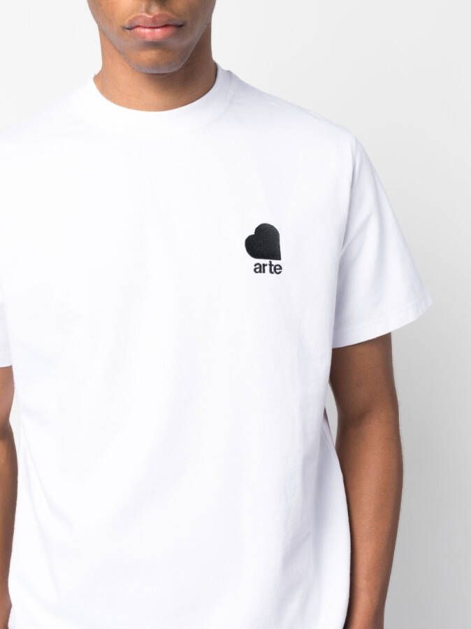 Arte Antwerp T-shirt met geborduurd logo Wit