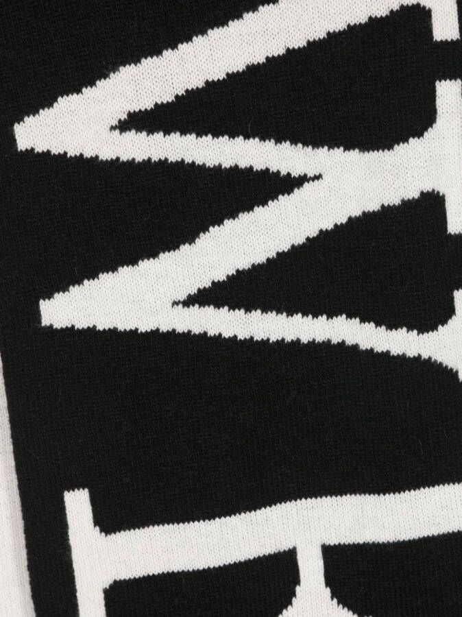 ARTE Sjaal met logo-intarsia Zwart