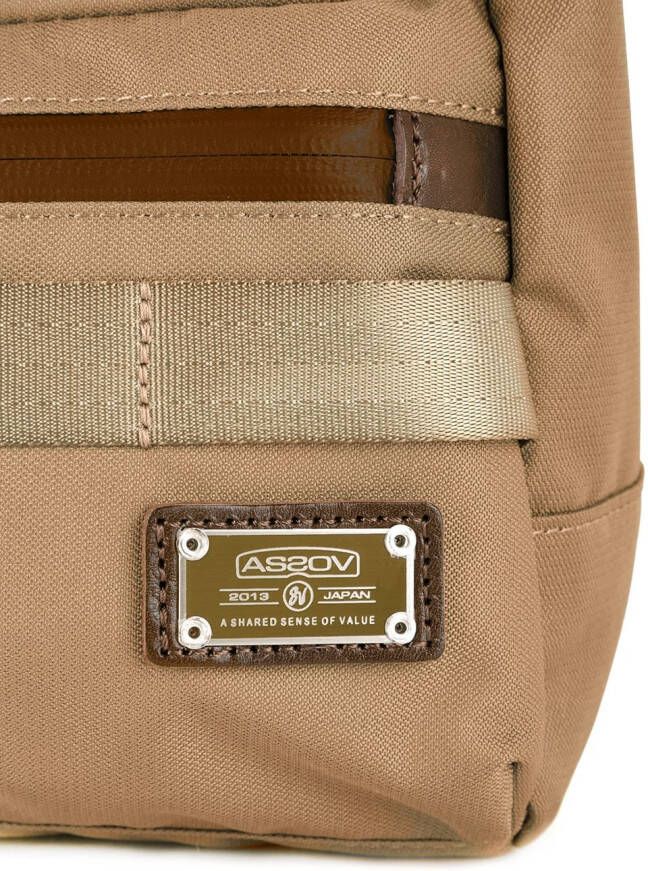 As2ov kleine Cordura Dobby 2way-schoudertas Bruin