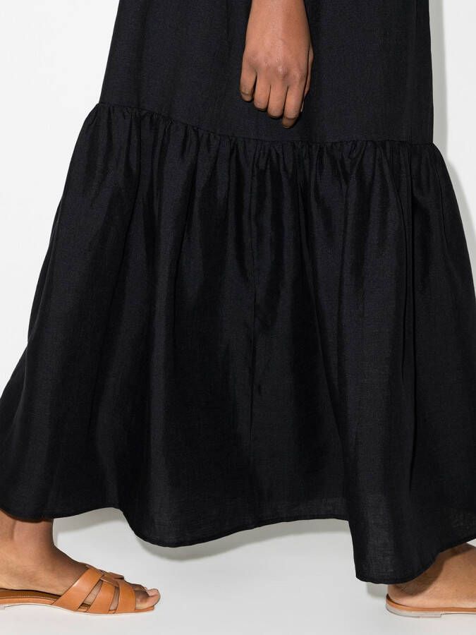 Asceno Maxi-jurk met halternek Zwart