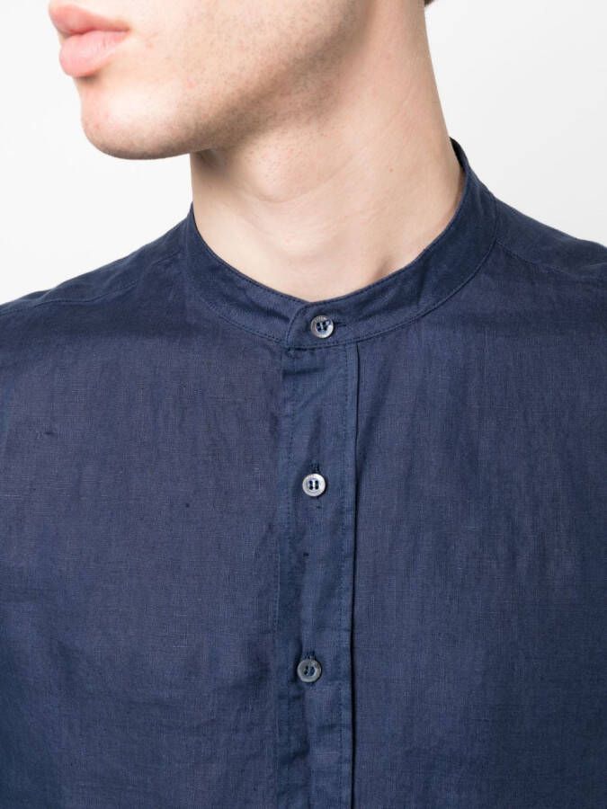 ASPESI Overhemd met bandkraag Blauw