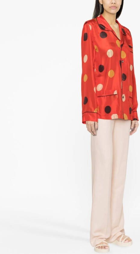 ASPESI Blouse met stippen Rood