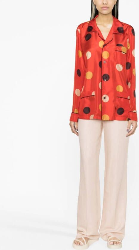 ASPESI Blouse met stippen Rood
