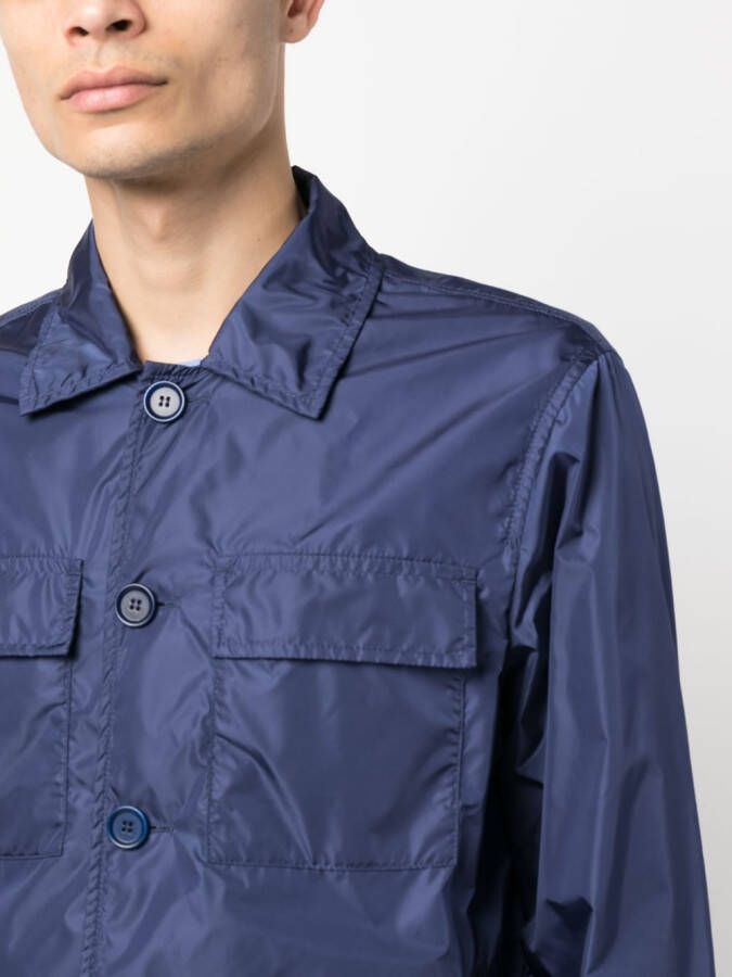ASPESI Overhemd met knopen Blauw