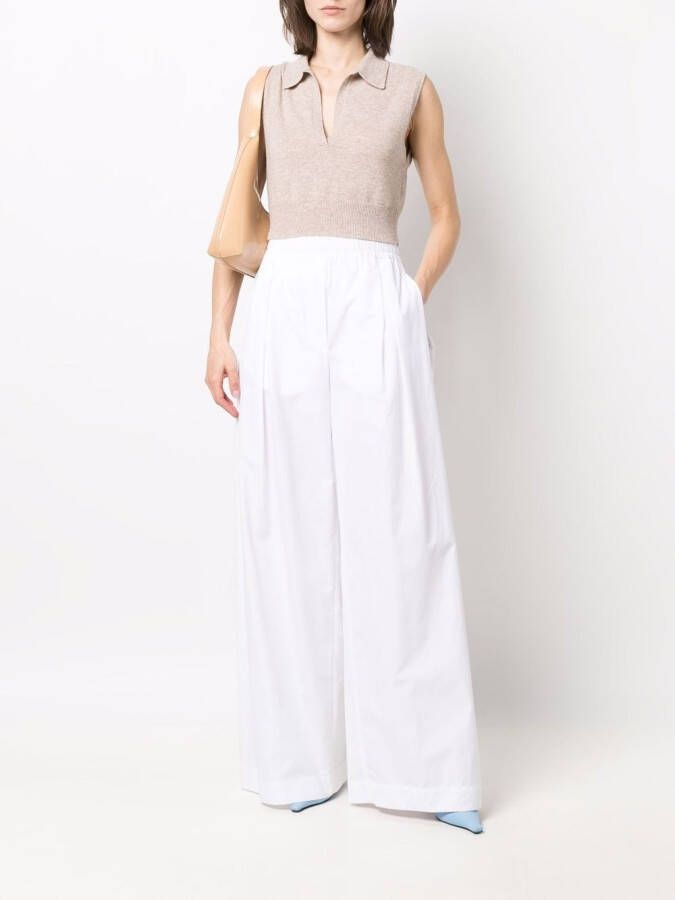 ASPESI Flared broek Wit