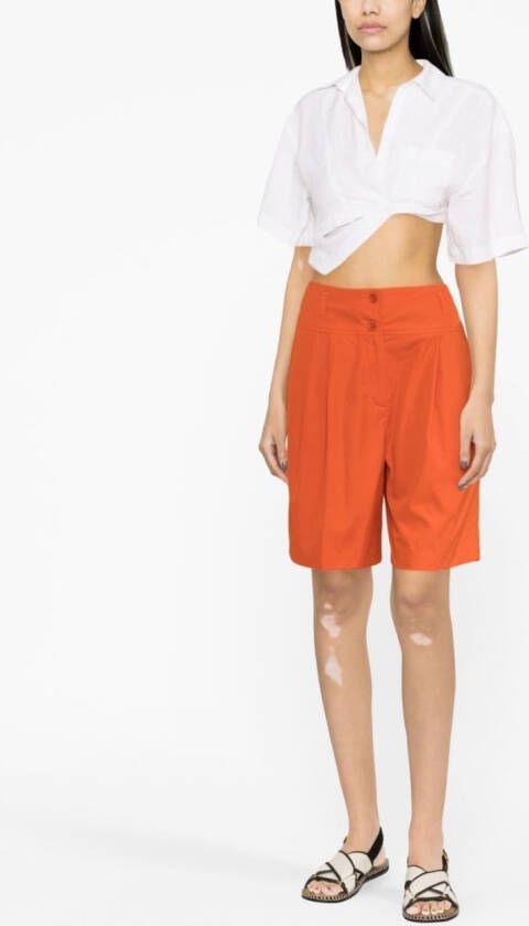 ASPESI High waist shorts Oranje