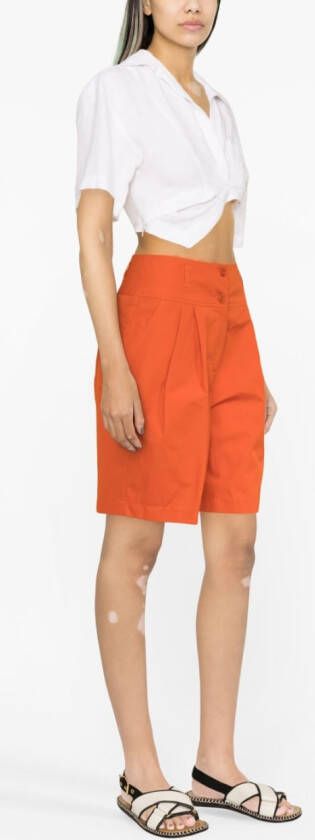ASPESI High waist shorts Oranje