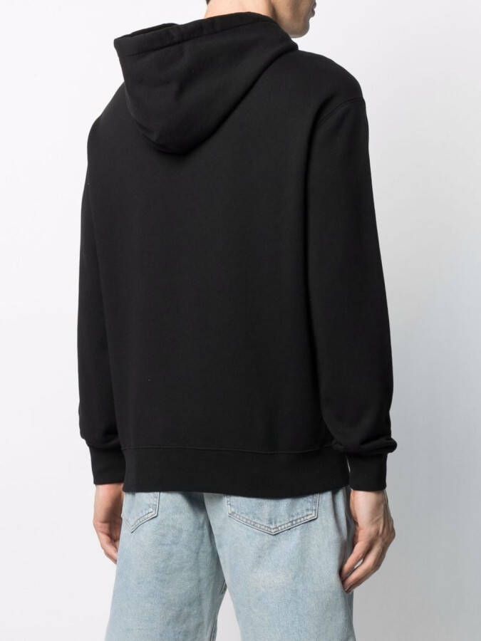 ASPESI Hoodie met logopatch Zwart