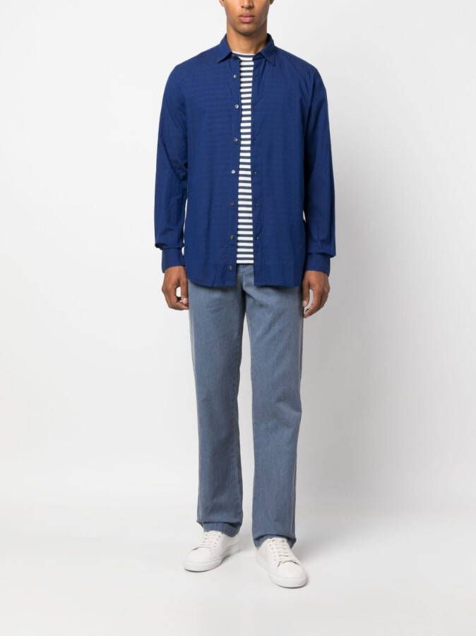ASPESI Katoenen overhemd Blauw