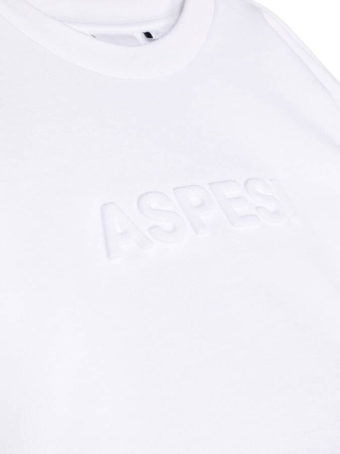 Aspesi Kids T-shirt met logo-reliëf Wit