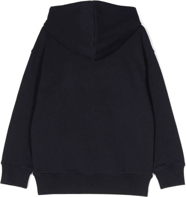 Aspesi Kids Hoodie met logo-reliëf Blauw