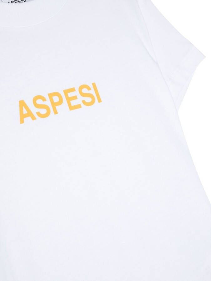 Aspesi Kids T-shirt met logoprint Wit
